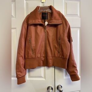 Yoki Women’s Jacket size 3XL Leather Brown